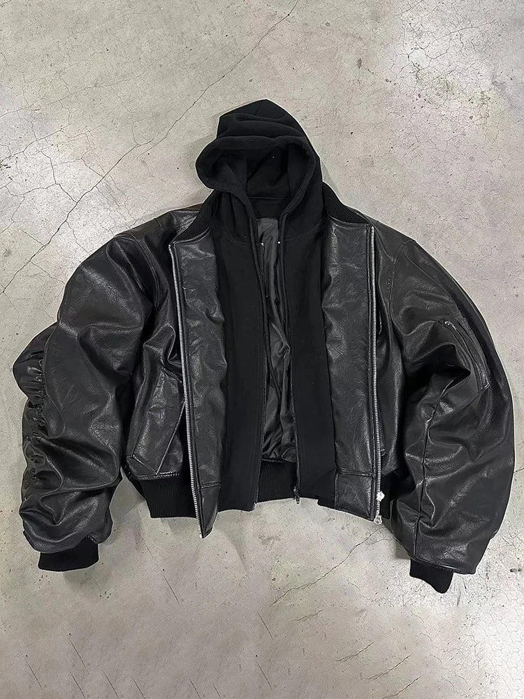 ANTAGONIST LEATHER BOMBER